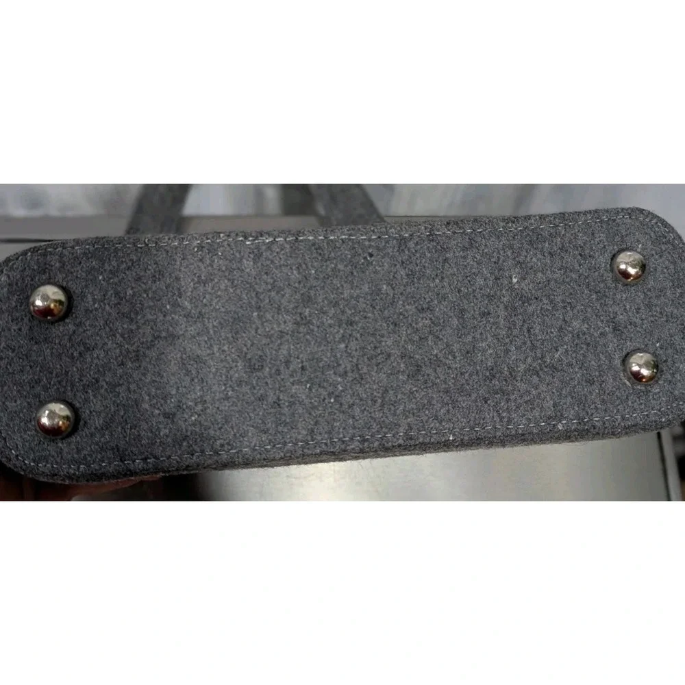 Kate Spade Vintage Gray Wool Felt Hobo‎ Shoulder Bag Magnetic Closure